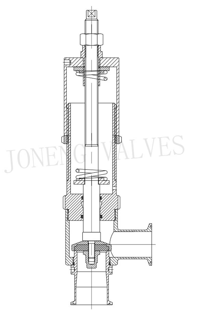 Stainless Steel Sanitary Grade Line Type Pressure Relief Valve Joneng