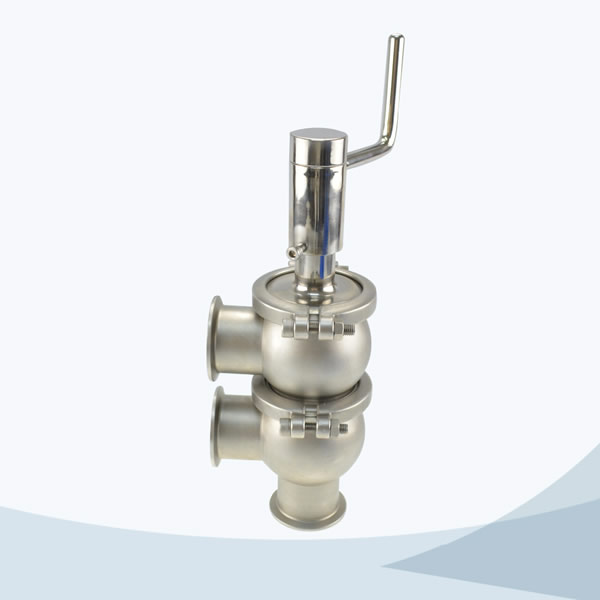 Stainless Steel Hygienic Manual Type 3 Way Divert Valve JoNeng Valves